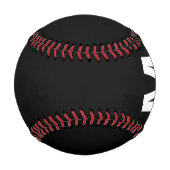 モダンはっきりしたパーソナライズされたモノグラム名 野球ボール (裏面)