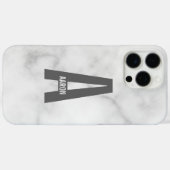 モダンはっきりしたパーソナライズされたモノグラム名 Case-Mate iPhoneケース (裏面 (横))