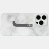 モダンはっきりしたパーソナライズされたモノグラム名 Case-Mate iPhoneケース (裏面 (横))