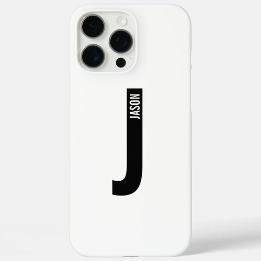 モダンはっきりしたパーソナライズされたモノグラム名 Case-Mate iPhoneケース (裏面)
