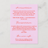 モダンはっきりしたファンキーレトロ結婚詳細 エンクロージャーカード (正面)