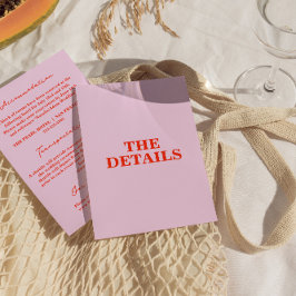 モダンはっきりしたファンキーレトロ結婚詳細 エンクロージャーカード