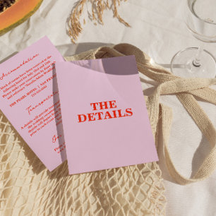 モダンはっきりしたファンキーレトロ結婚詳細 エンクロージャーカード