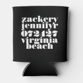 モダンはっきりしたファンキー結婚白黒 缶クーラー (正面)