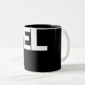 モダンはっきりしたフォントタイポグラフィユニークワードステラ ツートーンマグカップ (正面右)