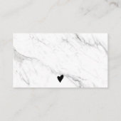 モダンはっきりしたフォント白大理石感謝してい命 名刺 (裏面)
