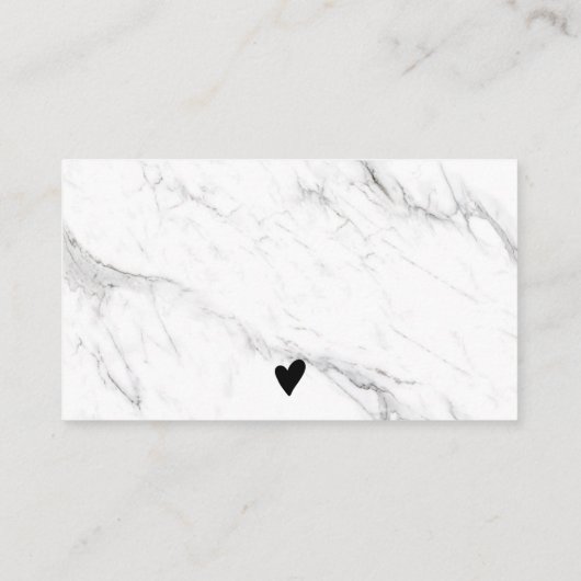 モダンはっきりしたフォント白大理石感謝してい命 名刺 (裏面)