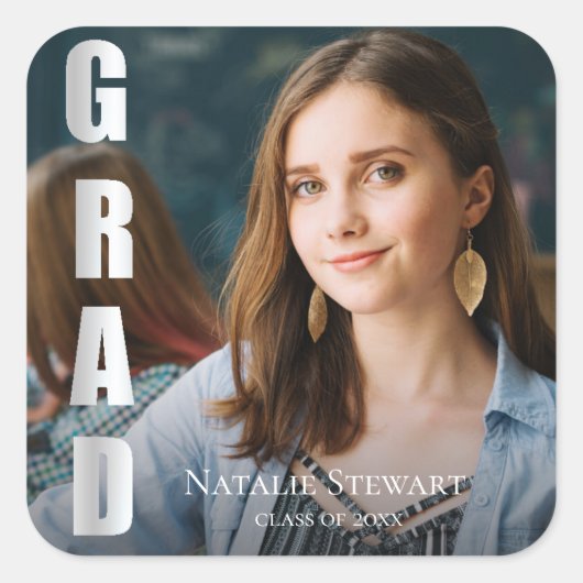 モダンはっきりしたフォント スクエアシール (正面)