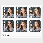 モダンはっきりしたフォント スクエアシール (シート)