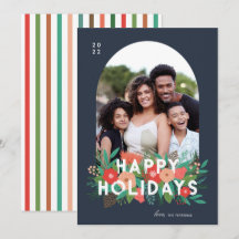 モダンはっきりしたフローラハッピーホリデーズアーチフォト