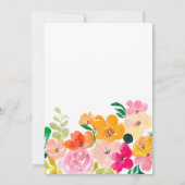 モダンはっきりしたフローラ台本の母の昼ブランチ 招待状 (裏面)