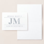 モダンはっきりしたプロフェッショナル |グレーとシルバー空白の 箔カード (ディスプレー)