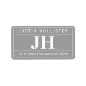 モダンはっきりしたプロフェッショナル |グレーと白 ラベル (正面)