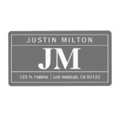 モダンはっきりしたプロフェッショナル |グレーと白 ラベル (正面)