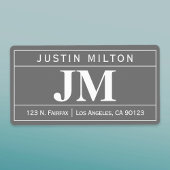 モダンはっきりしたプロフェッショナル |グレーと白 ラベル