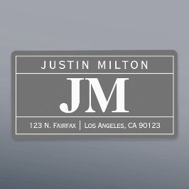 モダンはっきりしたプロフェッショナル |グレーと白 ラベル