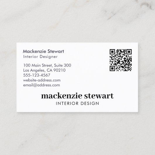 モダンはっきりしたプロフェッショナル 名刺 (裏面)