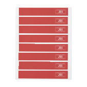 モダンはっきりしたプロフェッショナル |赤と白 ラップアラウンドラベル (シート)