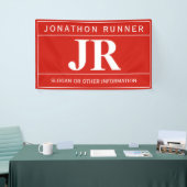 モダンはっきりしたプロフェッショナル |赤と白 横断幕 (トレードショー)