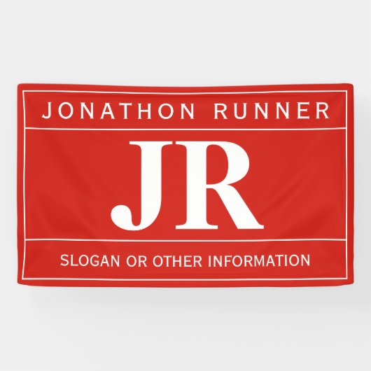 モダンはっきりしたプロフェッショナル |赤と白 横断幕 (横)