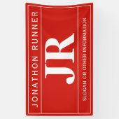 モダンはっきりしたプロフェッショナル |赤と白 横断幕 (縦)