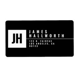 モダンはっきりしたプロフェッショナル |黒と白 ラベル