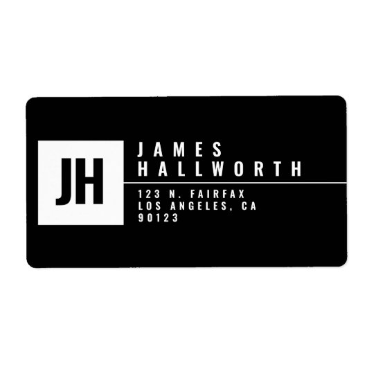 モダンはっきりしたプロフェッショナル |黒と白 ラベル (正面)