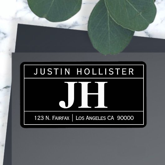 モダンはっきりしたプロフェッショナル |黒と白 ラベル