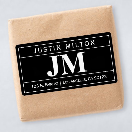 モダンはっきりしたプロフェッショナル |黒と白 ラベル