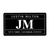 モダンはっきりしたプロフェッショナル |黒と白 ラベル (正面)