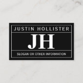 モダンはっきりしたプロフェッショナル |黒と白 名刺 (正面)