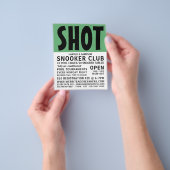 モダンはっきりしたプール部スヌーカークラブ広告ズ チラシ (手)