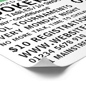 モダンはっきりしたプール部スヌーカークラブ広告ズ ポスター (角)