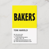 モダンはっきりしたベーカーズベーカリー店 名刺 (正面)