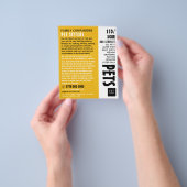 モダンはっきりしたペット座りサービス広告 チラシ (手)