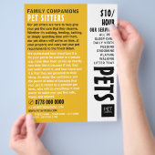 モダンはっきりしたペット座りサービス広告 チラシ (手)