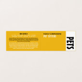 モダンはっきりしたペット座りサービス詳細 名刺 (外部フラット)