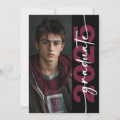 モダンはっきりしたマーンタイポグラフィの発表 招待状 (正面)