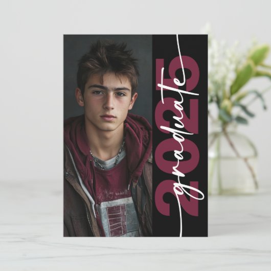 モダンはっきりしたマーンタイポグラフィの発表 招待状 (スタンド正面)