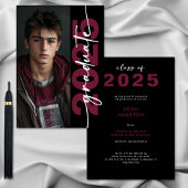 モダンはっきりしたマーンタイポグラフィの発表 招待状