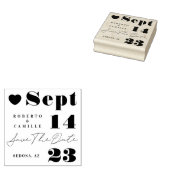 モダンはっきりしたミニマルプリント結婚式の日付の保存 ラバースタンプ (押印)