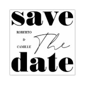 モダンはっきりしたミニマルプリント結婚式の日付の保存 ラバースタンプ (インプリント)