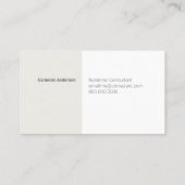 モダンはっきりしたミニマルプロフェッショナル 名刺 (裏面)