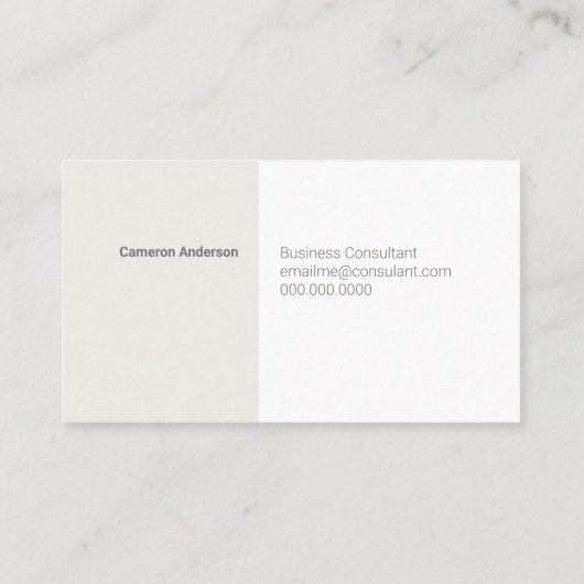 モダンはっきりしたミニマルプロフェッショナル 名刺 (裏面)