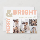 モダンはっきりしたメリー明るい写真 シーズンカード (正面)