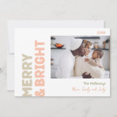 モダンはっきりしたメリー明るい4枚の写真 シーズンカード (正面)