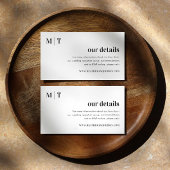 モダンはっきりしたモノグ結婚ラムの詳細 エンクロージャーカード