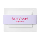 モダンはっきりしたユニークカラフル明レトロ結婚ズ 招待状ベリーバンド (正面例)