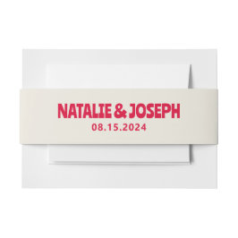 モダンはっきりしたユニークカラフル明レトロ結婚ズ 招待状ベリーバンド