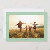 モダンはっきりしたレトロブルータイポグラフィ写真HAPPY シーズンカード (裏面)